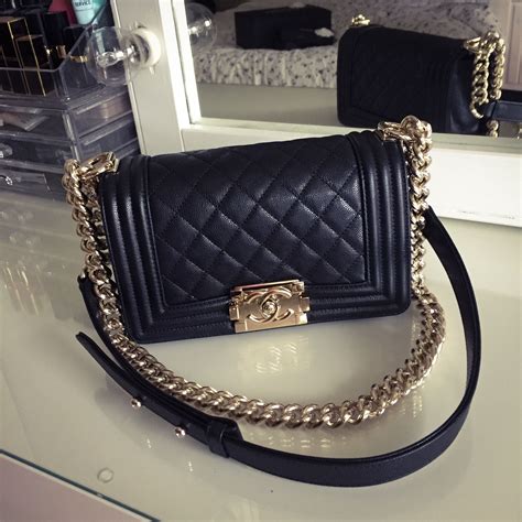 chanel boy black and gold purse new|chanel boyfriend handbag.